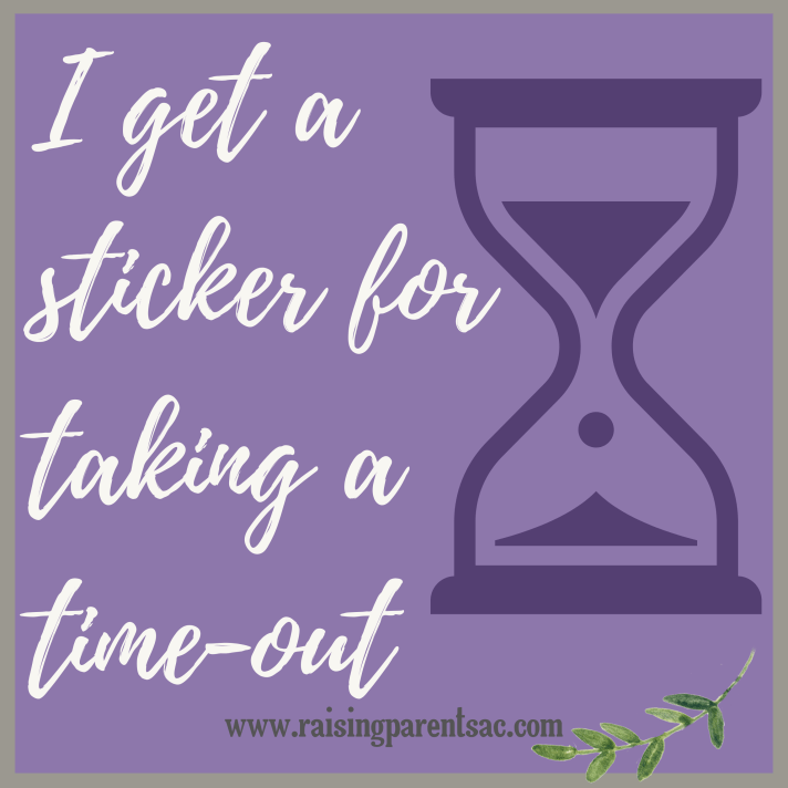 I get a sticker for giving myself a time-out